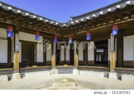 韓屋 家 瓦屋 50190591