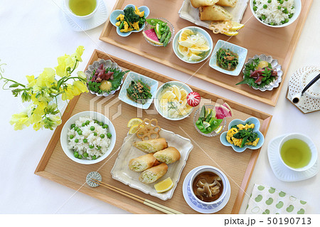 豆ご飯の朝食 豆ご飯の朝食 50190713
