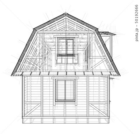 House sketch. Vector rendering of 3d House sketch. Vector rendering of 3d 50192666