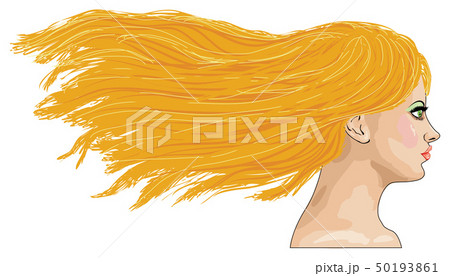 Side-view portrait of blond girl 50193861