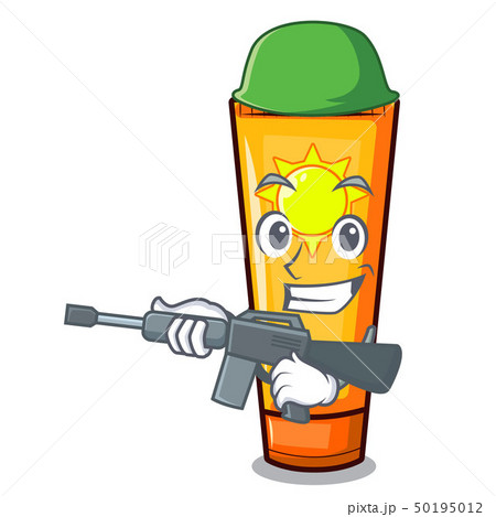 Army sun cream in the mascot shape Army sun cream in the mascot shape 50195012