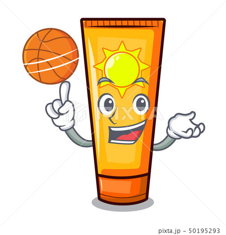 With basketball sun cream in the mascot shape 50195293
