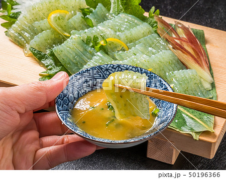 刺身こんにゃく 日本食 Sashimi Konjac Japanese Foodの写真素材
