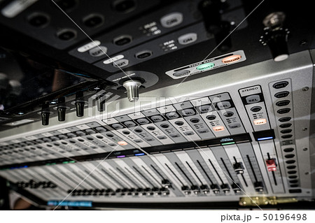 Sound Mixer Board with button to adjust detail Sound Mixer Board with button to adjust detail 50196498