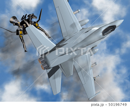 F/A-18戦闘機と自律型無人戦闘兵器(ドローン、ドローンハンター) 50196749
