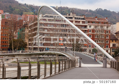 Zubizuri, the Campo Volantin Bridge, Bilbao, Spain 50197160
