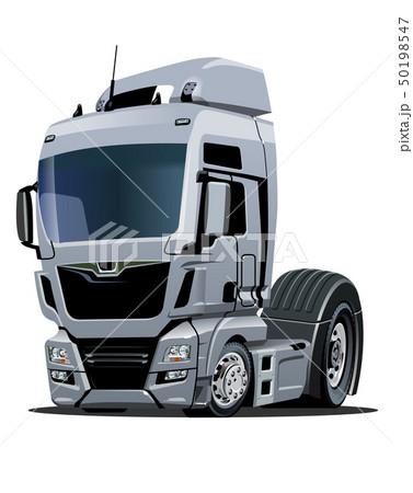 Cartoon semi truck isolated on white background 50198547