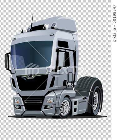 Cartoon semi truck isolated on white background 50198547