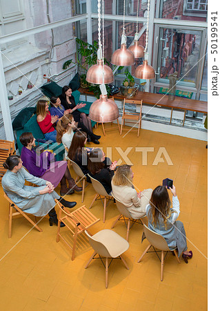 Abstract people lecture in seminar room, education or training concept Abstract people lecture in seminar room, education or training concept 50199541