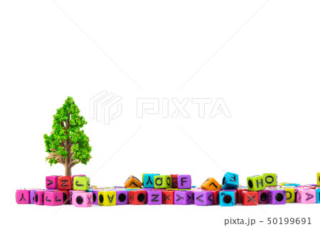 Pile of letter bead or beads with alphabet and 50199691