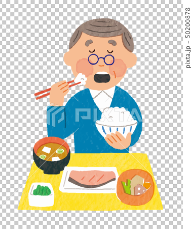 食事をする男性 50200878