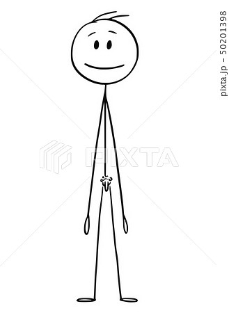 Cartoon of Front of Naked or Nude Stick Figure... - Stock Illustration  [50201398] - PIXTA