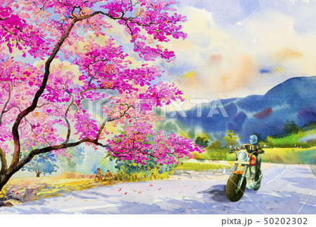 Men riding a motorbike, traveling, street view Men riding a motorbike, traveling, street view 50202302