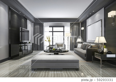 modern living room and with shelf modern living room and with shelf 50203331