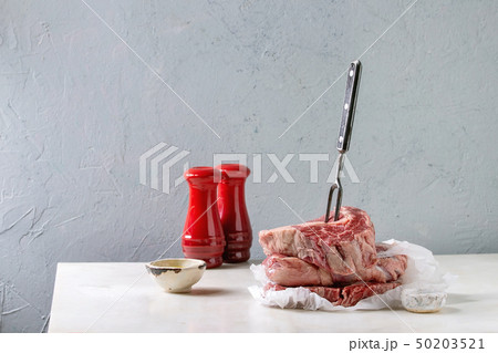 Raw beef steaks 50203521