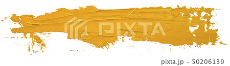 Yellow oil texture paint stain brush stroke 50206139