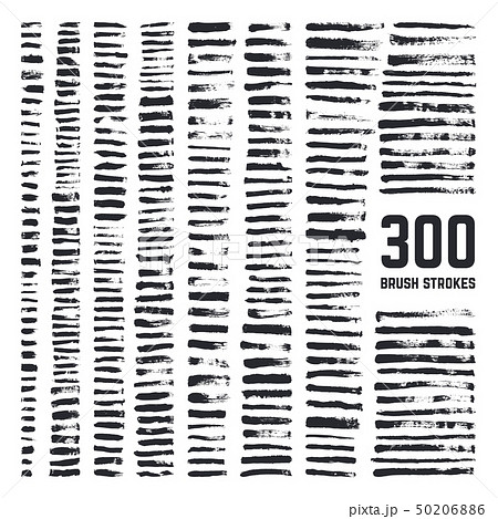 Grunge artistic brush elements. Freehand texture black dirty brushes and rough strokes big vector Grunge artistic brush elements. Freehand texture black dirty brushes and rough strokes big vector 50206886