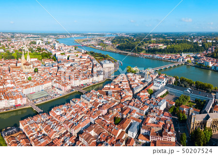 Bayonne aerial panoramic view, France 50207524
