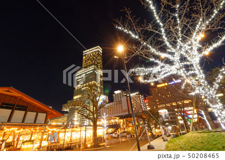 天王寺公園から見るあべのハルカスの夜景 50208465