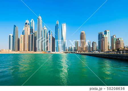 Dubai Marina district in Dubai, UAE Dubai Marina district in Dubai, UAE 50208636