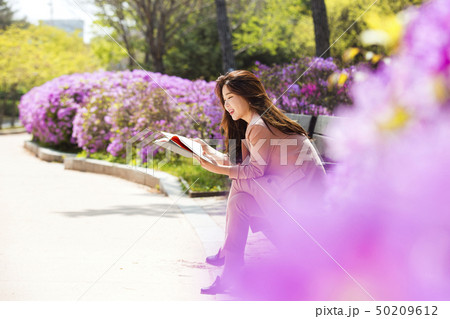 韓国人 若い女性 汝矣島公園 50209612