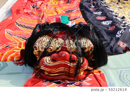 空海まつりの獅子舞の獅子 50212619