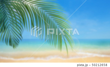 背景 南国 海 空 夏 ビーチ ブルーのイラスト素材