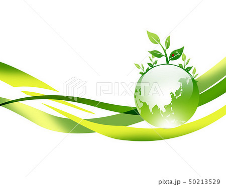 エコ エコロジー 自然環境 温暖化 地球 新緑 若芽のイラスト素材
