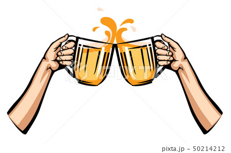 vector illustration of light beer mug in hand, isolated on white background vector illustration of light beer mug in hand, isolated on white background 50214212