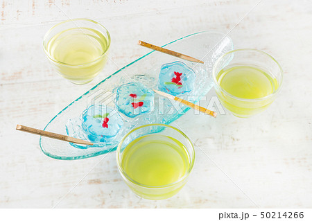 冷たいゼリー Japanese jelly sweets 冷たいゼリー Japanese jelly sweets 50214266