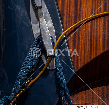 dock cleat on the side of a boat dock cleat on the side of a boat 50218888