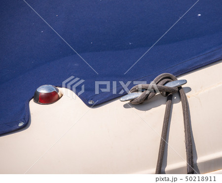 dock cleat on the side of a boat dock cleat on the side of a boat 50218911