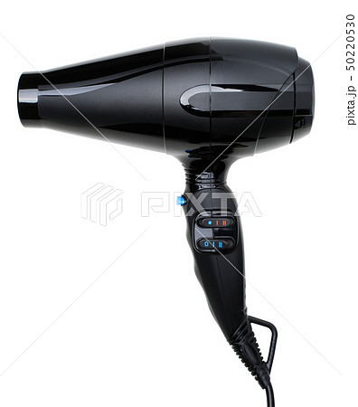Black hairdryer isolated on white background 50220530