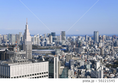 日本の東京都市景観 新国立競技場や東京タワー、六本木ヒルズなどを望む 日本の東京都市景観 新国立競技場や東京タワー、六本木ヒルズなどを望む 50221545
