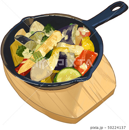 グリル野菜（イラスト） 50224137