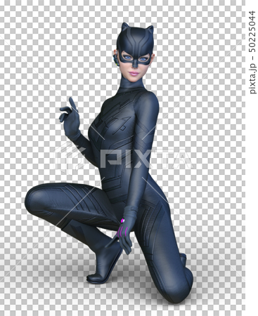 キャットウーマンのイラスト素材