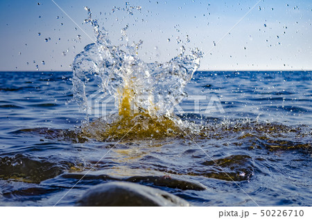 Splashing wave on the Black sea in the day. Splashing wave on the Black sea in the day. 50226710