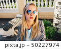 young woman in city 50227974
