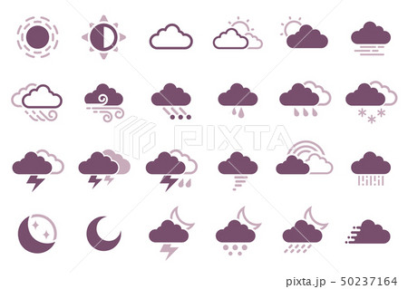 Weather icon. Climate in a day. Weather icon. Climate in a day. 50237164