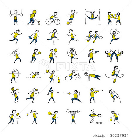 Sport and hobby, icons set for your design Sport and hobby, icons set for your design 50237934