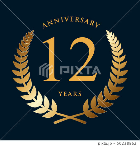 Twelve years of anniversary. Isolated vector 50238862