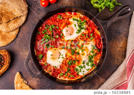 Shakshuka in a Frying Pan. 50238985