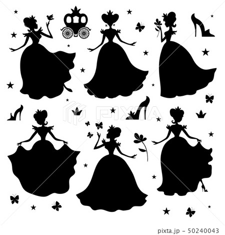Little princess vector silhouettes 50240043