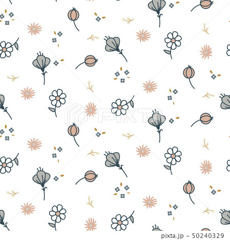 Tender florals pastel light colors seamless vector pattern. Tender florals pastel light colors seamless vector pattern. 50240329