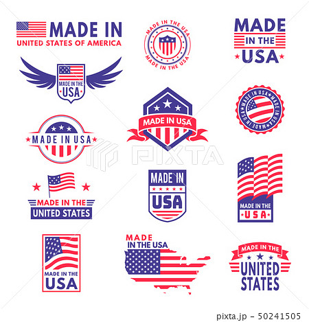 Made in usa. Flag made america american states...のイラスト素材 [50241505] - PIXTA