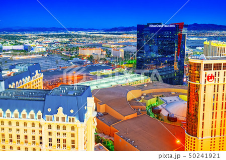 Main street of Las Vegas-is the Strip in evening 50241921