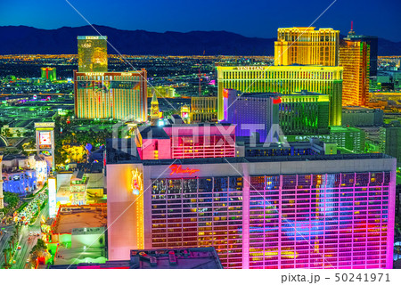 Main street of Las Vegas-is the Strip in evening 50241971