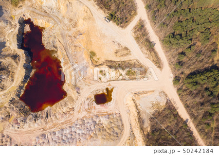 fantastic landscape of an abandoned quarry. fantastic landscape of an abandoned quarry. 50242184