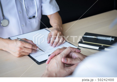 Professional doctor in white uniform gown coat and Professional doctor in white uniform gown coat and 50242400