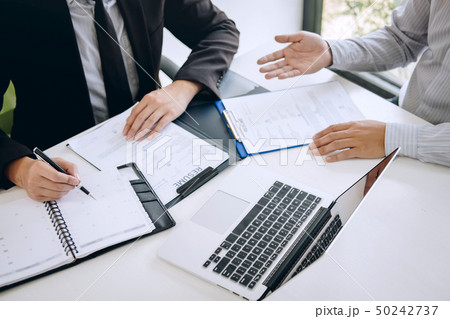 Employer arriving for a job interview, businessman Employer arriving for a job interview, businessman 50242737
